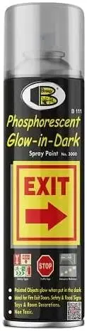Bosny Phosphorescent Glow-in-Dark Spray Paint фосфоресцентная спрей-краска светящаяся (300 мл) белая