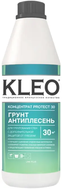 Kleo Концентрат Protect 30 грунт-антиплесень (1 л) белый