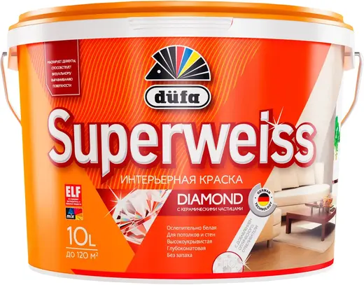 Dufa Superweiss RD 4 краска водно-дисперсионная для внутренних работ (10 л) белая