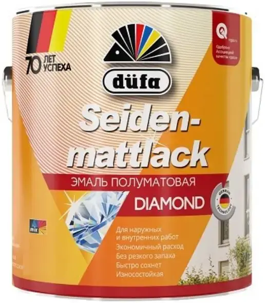 Dufa Seidenmattlack эмаль полуматовая (2 л) белая
