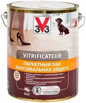 V33 Vitrificateur Максимальная Защита паркетный лак (5 л) бесцветный матовый