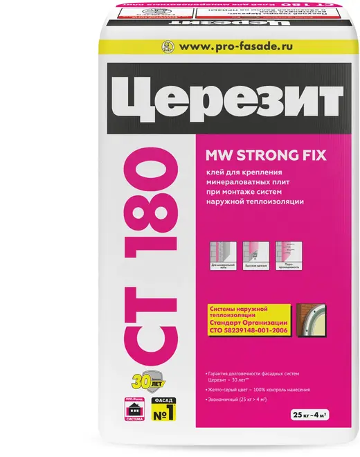 Церезит CT 180 MW Strong Fix клей для минераловатных плит (25 кг)