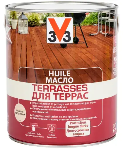 V33 Huile Terrasses масло для террас (2.5 л) бесцветное