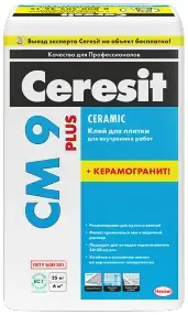 Ceresit CM 9 Plus Ceramic клей для плитки для внутренних работ (25 кг)