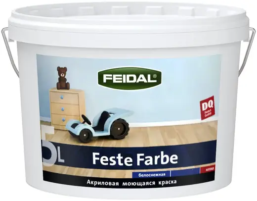 Feidal Feste Farbe акриловая моющаяся антивандальная краска (5 л) белая база 1