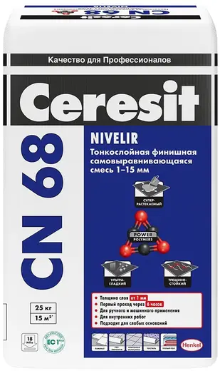Ceresit CN 68 самовыравнивающаяся смесь тонкослойная (25 кг)