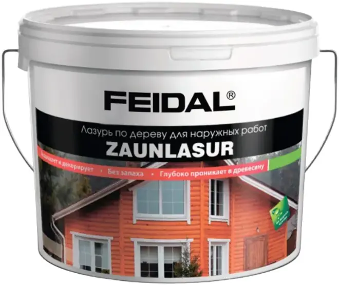 Feidal Zaunlasur лазурь по дереву для наружных работ (10 л) золотисто-желтая (калужница) матовая