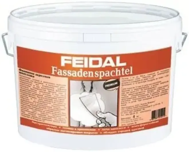 Feidal Fassadenspachtel универсальная фасадная акриловая шпатлевка (4 кг)