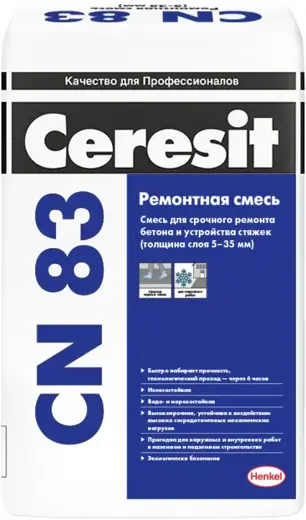 Ceresit CN 83 ремонтная смесь для бетона (25 кг)