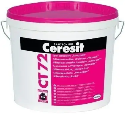 Ceresit CT 72 Камешковая декоративная штукатурка силикатная (25 кг 1.5 мм)