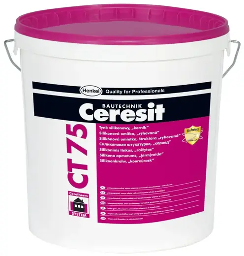Ceresit CT 75 Короед декоративная штукатурка силиконовая (25 кг)