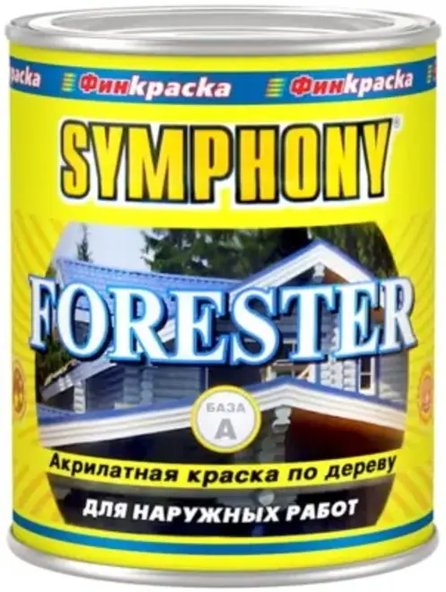 Финкраска Симфония Forester акрилатная краска по дереву (2.7 л) белая