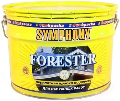 Финкраска Симфония Forester акрилатная краска по дереву (10 л) белая
