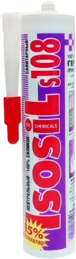 Iso Chemicals Isosil S108 Санитарный нейтральный силиконовый герметик (280 мл) бесцветный
