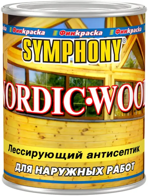 Финкраска Симфония Nordic-Wood лессирующий антисептик (1 л) бесцветный