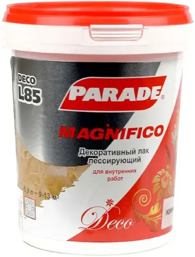 Parade L85 Deco Magnifico декоративный лак лессирующий (900 мл) жемчуг
