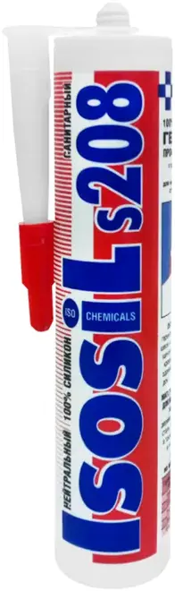 Iso Chemicals Isosil S208 Санитарный нейтральный силиконовый герметик (280 мл) белый