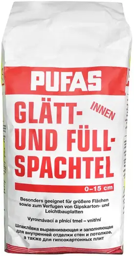 Пуфас Glatt- und Full Spachtel шпаклевка выравнивающая и заполняющая (20 кг)