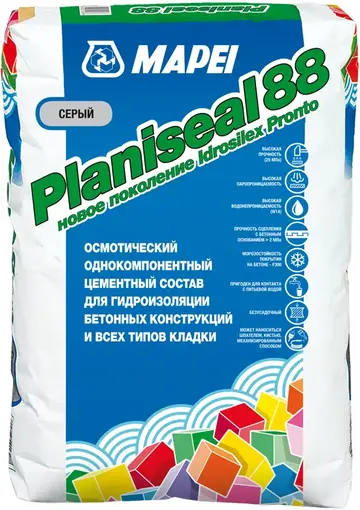 Mapei Planiseal 88 осмотический цементный состав для гидроизоляции (25 кг)