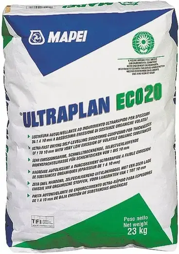 Mapei Ultraplan Eco 20 самовыравнивающийся состав для выравнивания перепадов (23 кг)