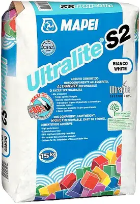 Mapei Ultralite S2 клей на цементной основе (15 кг) белый