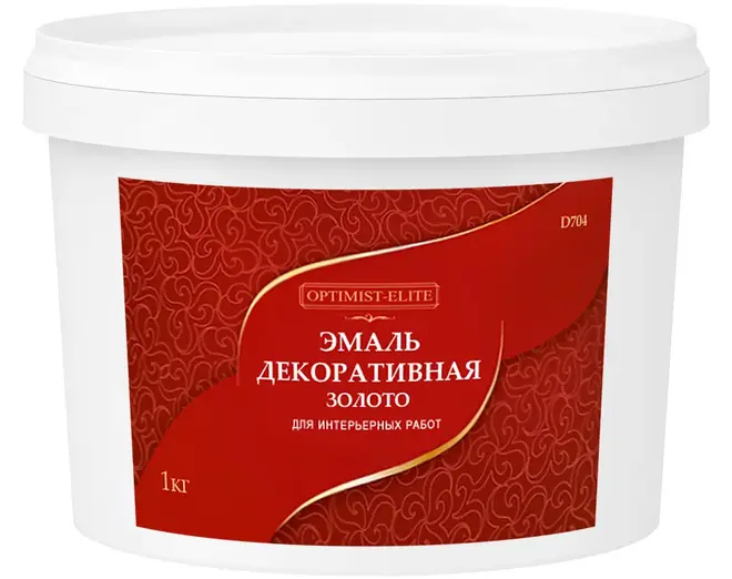 Оптимист Элит D 704 эмаль декоративная (450 г) золото