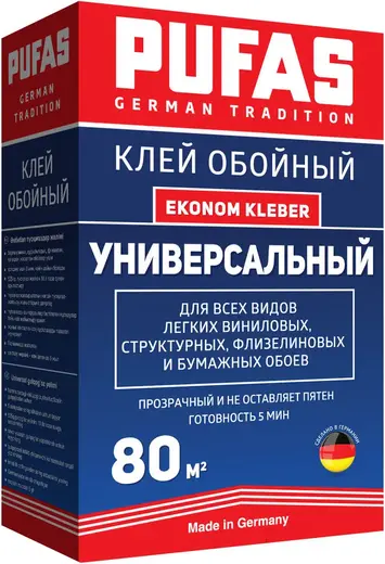 Пуфас Euro 3000 Ekonom Kleber обойный универсальный клей (500 г)