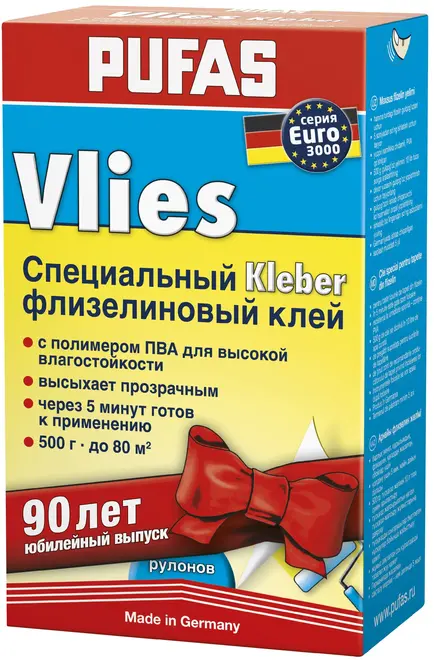 Пуфас Euro 3000 Vlies Spezial-Kleber специальный флизелиновый клей (200 г)