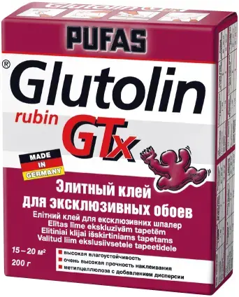 Пуфас Glutolin GTx Rubin элитный клей для эксклюзивных обоев (200 г)