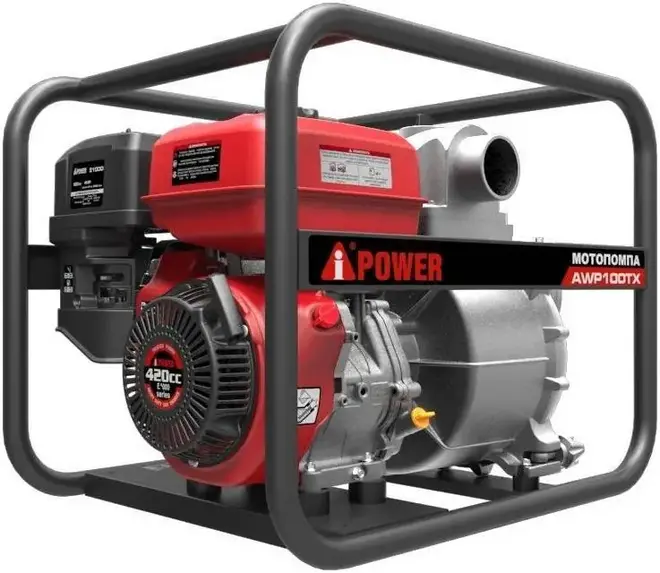 A-Ipower AWP100TX мотопомпа бензиновая для сильнозагрязненной воды №30341