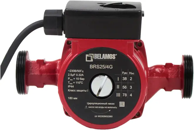 Беламос BRS 25/4G BK насос циркуляционный (L 180 мм)