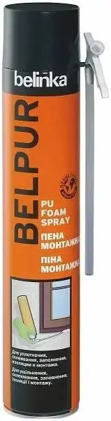 Белинка Belpur Pu Foam пена монтажная (750 мл) пистолетная летняя