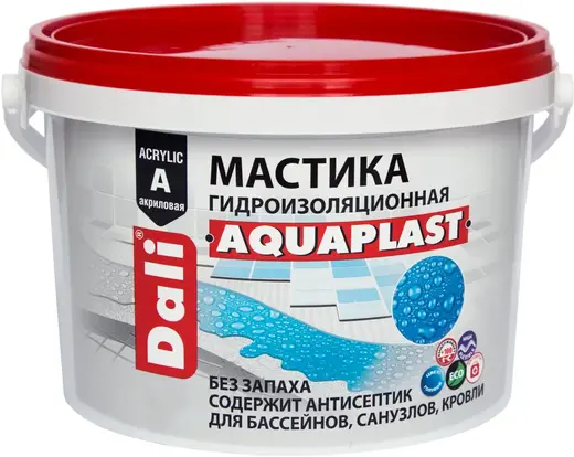 Dali Aquaplast мастика гидроизоляционная акриловая (9 л)