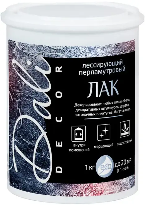 Dali Decor лак лессирующий перламутровый (1 кг) бесцветный