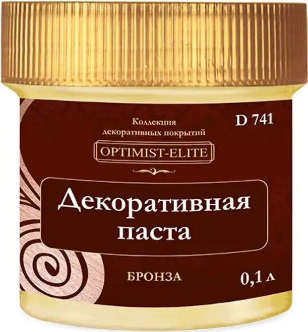 Оптимист Элит D 741 декоративная паста (100 мл) бронза