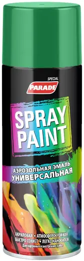Parade Spray Paint аэрозольная эмаль универсальная (400 мл) зеленая №37 полуглянцевая
