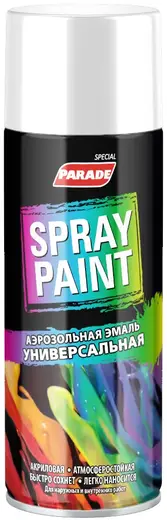 Parade Spray Paint аэрозольная эмаль универсальная (400 мл) белая №40 глянцевая