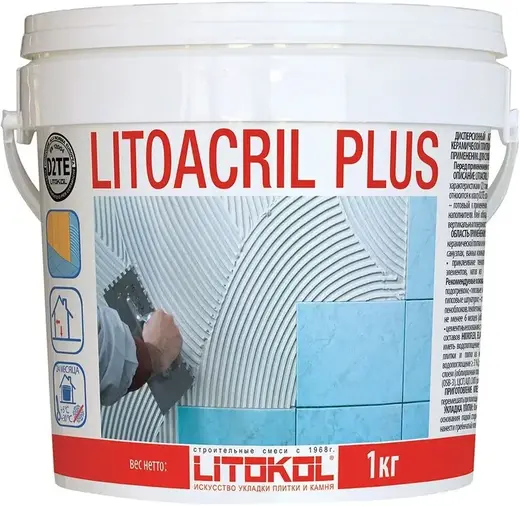 Литокол Litoacril Plus готовый к применению дисперсионный клей на основе синтетичес (1 кг)