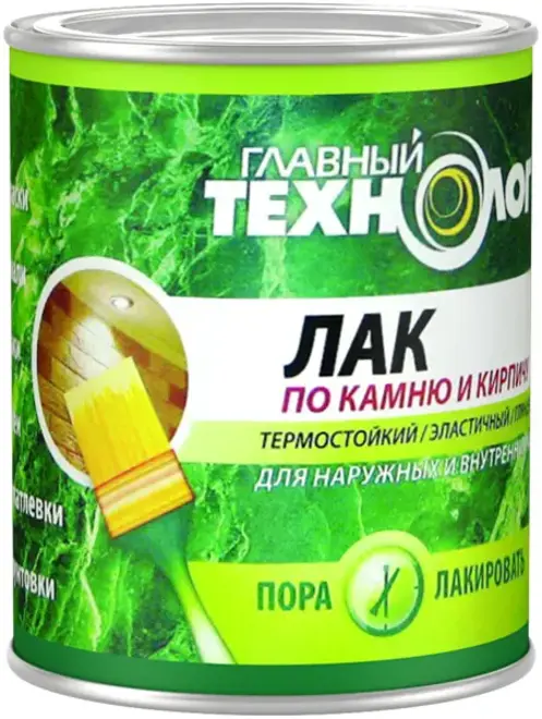Главный Технолог Термостойкий Эластичный лак по камню и кирпичу (3 л) матовый