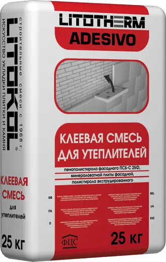Литокол Litotherm Adesivo клеевая смесь для фасадного утеплителя (25 кг)