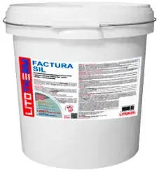 Литокол Litotherm Factura Sil фасадная силиконовая штукатурка с эффектом шуба (25 кг) белая (1.5 мм база A)