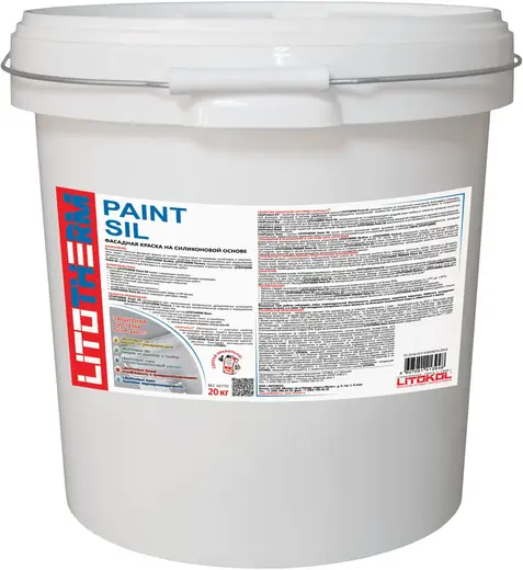 Литокол Litotherm Paint Sil высококачественная фасадная краска (20 кг) белая