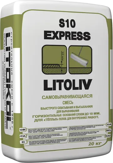 Литокол Litoliv S10 Express самовыравнивающаяся смесь для пола (20 кг)