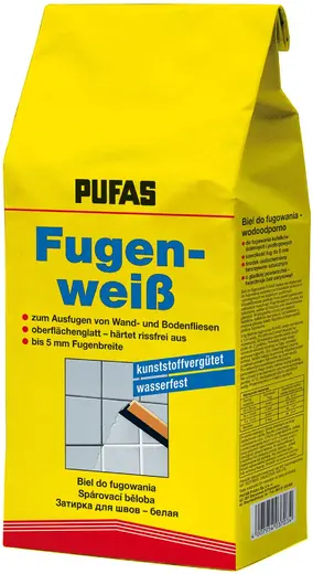 Пуфас Fugenweiss затирка для швов (5 кг) белая