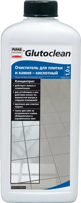 Пуфас Glutoclean Fliesen und Stein Grundreiniger - Sauer очиститель для плитки и камня кислотный концентрат (1 л)