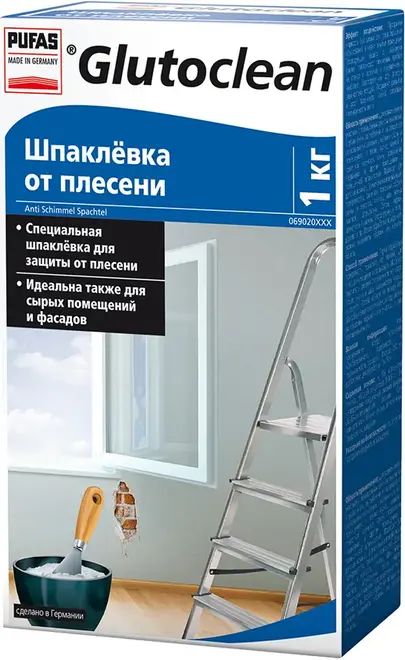 Пуфас Glutoclean Anti Schimmel Spachtel шпаклевка от плесени (1 кг)
