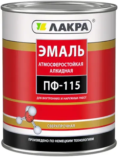 Лакра ПФ-115 эмаль атмосферостойкая алкидная сверхпрочная (1 кг) кофе с молоком глянцевая (Россия)