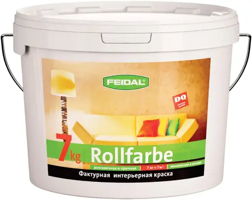 Feidal Rollfarbe крем-краска для стен и потолков (7 кг) белая неморозостойкая