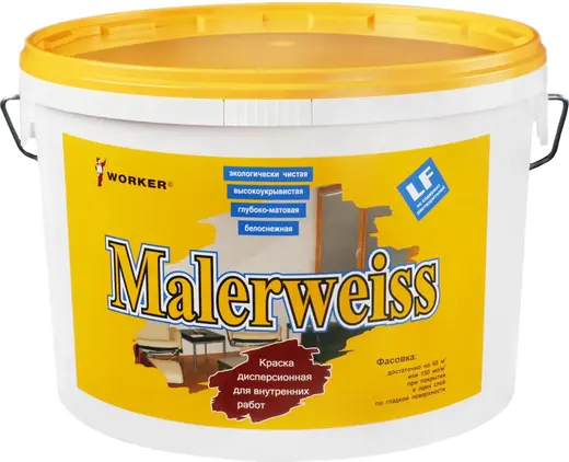 Feidal Worker Malerweiss краска акриловая водно-дисперсионная для внутренних работ (2.5 л) белоснежная