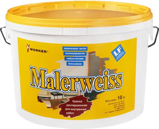 Feidal Worker Malerweiss краска акриловая водно-дисперсионная для внутренних работ (10 л) белоснежная